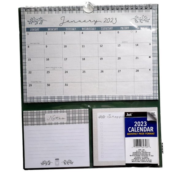 JOT Office Jot 223 Spiral Wall Calendar With Notes Shopping List